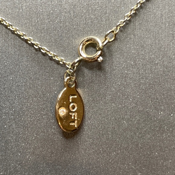 Ann Taylor Loft Rhinestone, Pearl & Tassel Gold Tone 32” Necklace Gorgeous - Picture 2 of 6